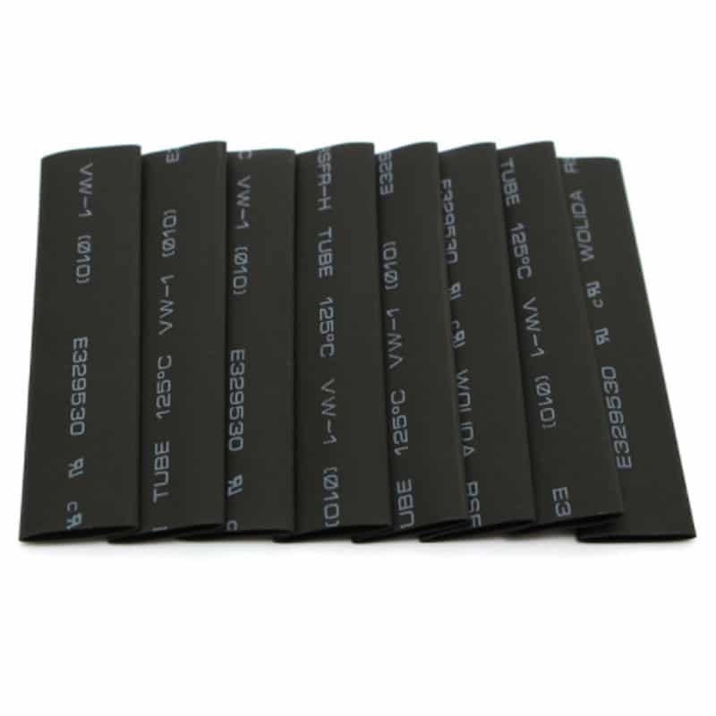 Termofit negro diferentes tamaños 127 piezas