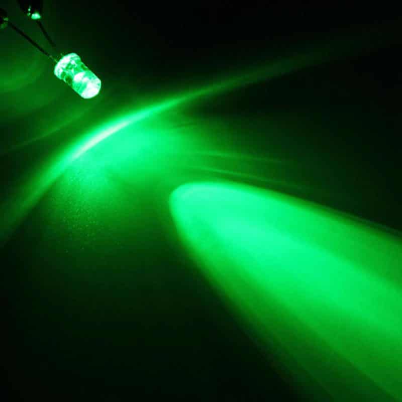 100 Led Ultrabrillante 5mm (1 color) - Verde