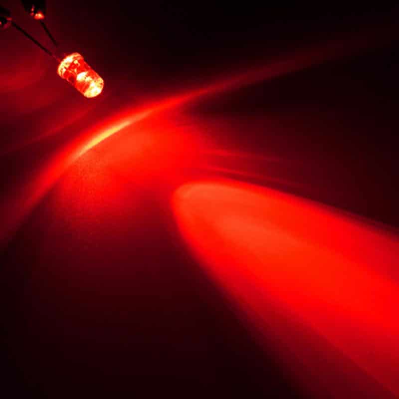 100 Led Ultrabrillante 5mm (1 color) - Rojo